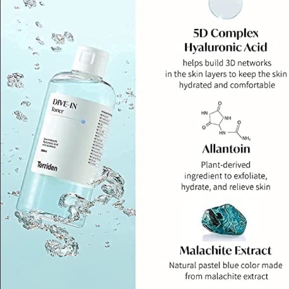 TORRIDEN Dive In Molecular Hyaluronic Acid Toner 300ml New, Fresh - Picture 3 of 7